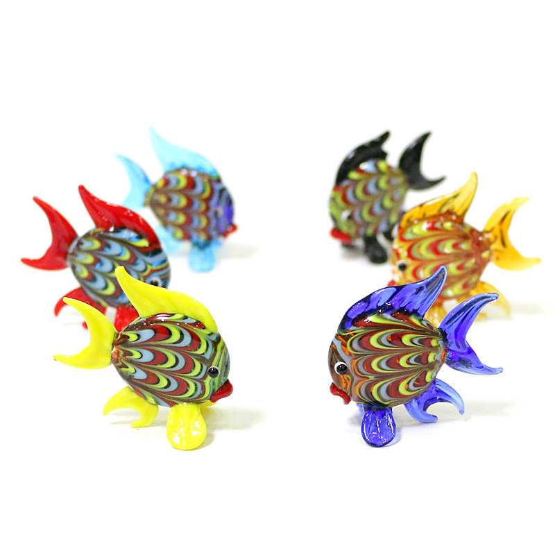 Aquarium Fish Items - Colorful Tropical Fish Mini Figurines Cute
