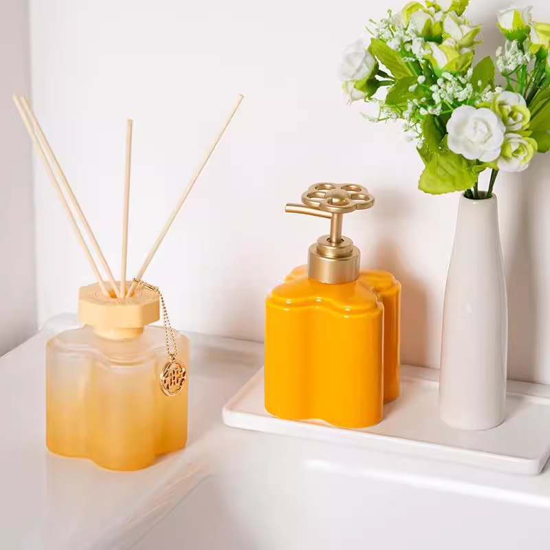 Modern Orange Floral Ceramic L - Gravel Vacuum Cleaner 评论和价格