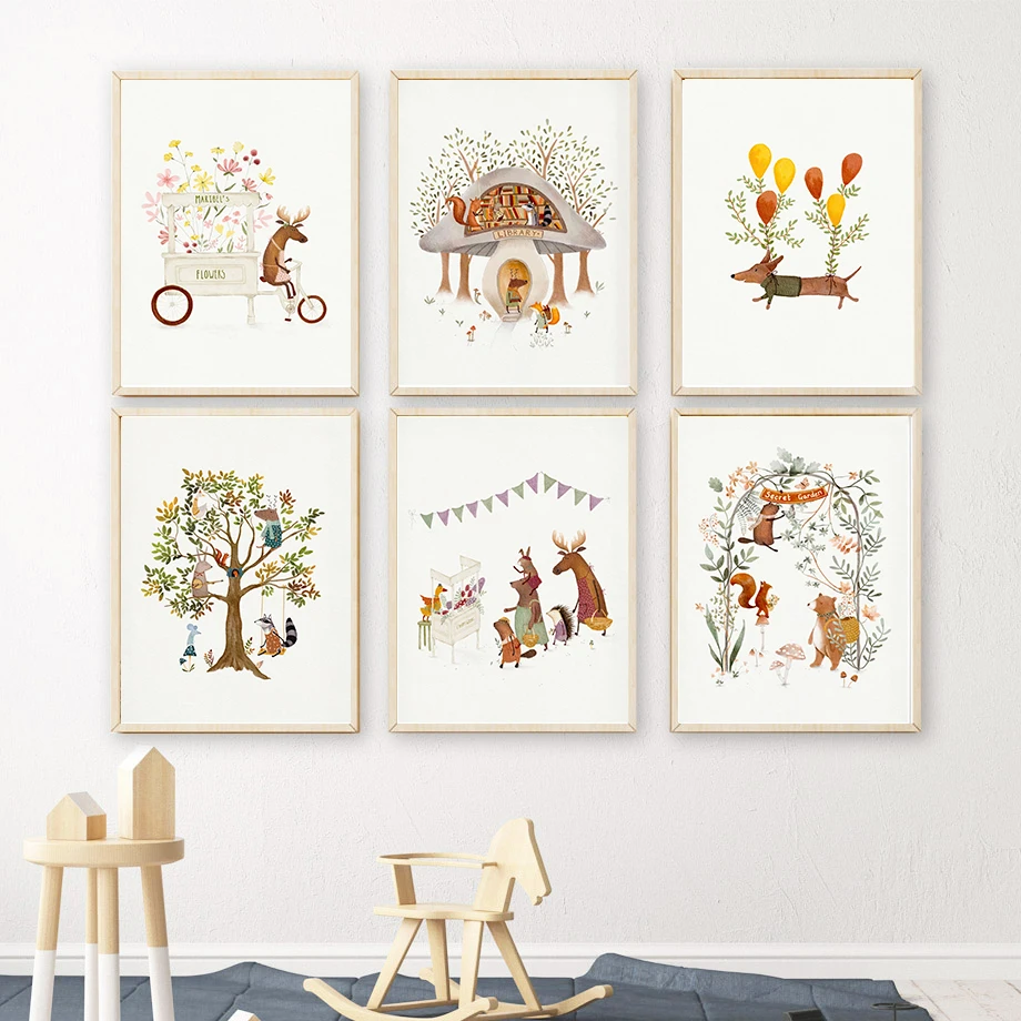 Cute Woodland Animals Illustra - Live Plant Fertilizer 评论和价格