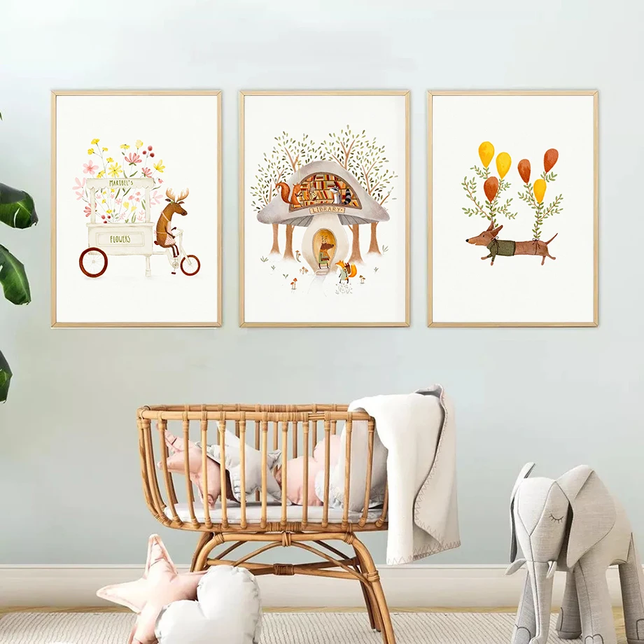 Cute Woodland Animals Illustra - Live Plant Fertilizer 评论和价格