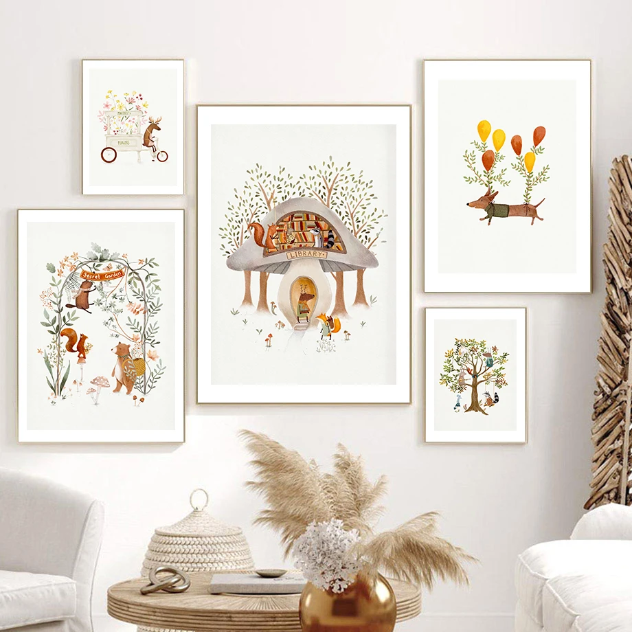 Cute Woodland Animals Illustra - Live Plant Fertilizer 评论和价格