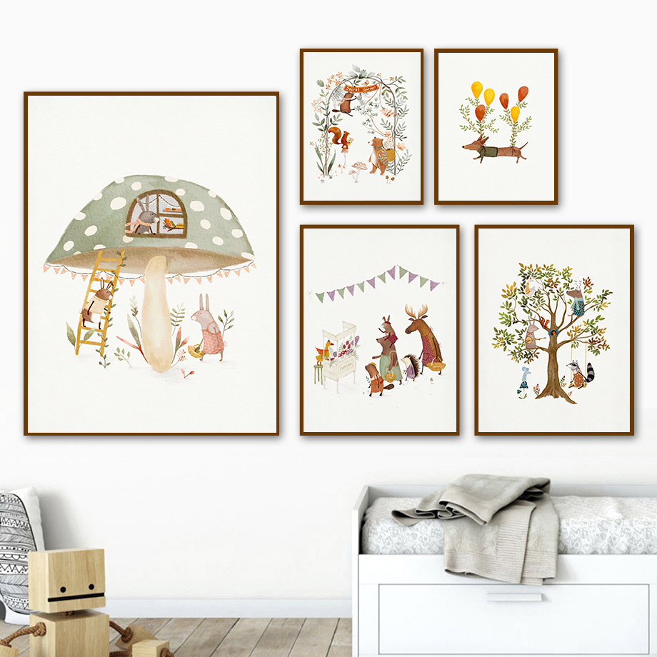 Cute Woodland Animals Illustra - Live Plant Fertilizer 评论和价格