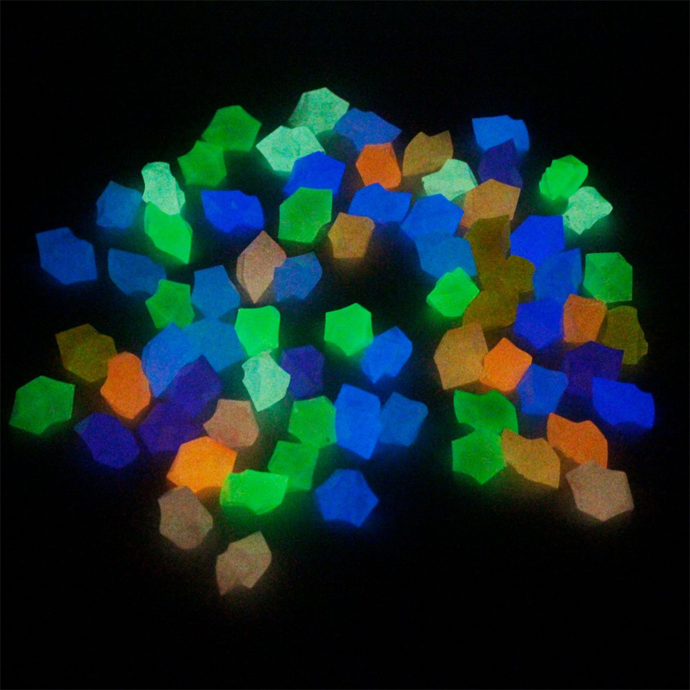 100pcs 14*11mm Dark Pebbles Pe - Aquarium Fish That Glow In The Dark 评论和价格