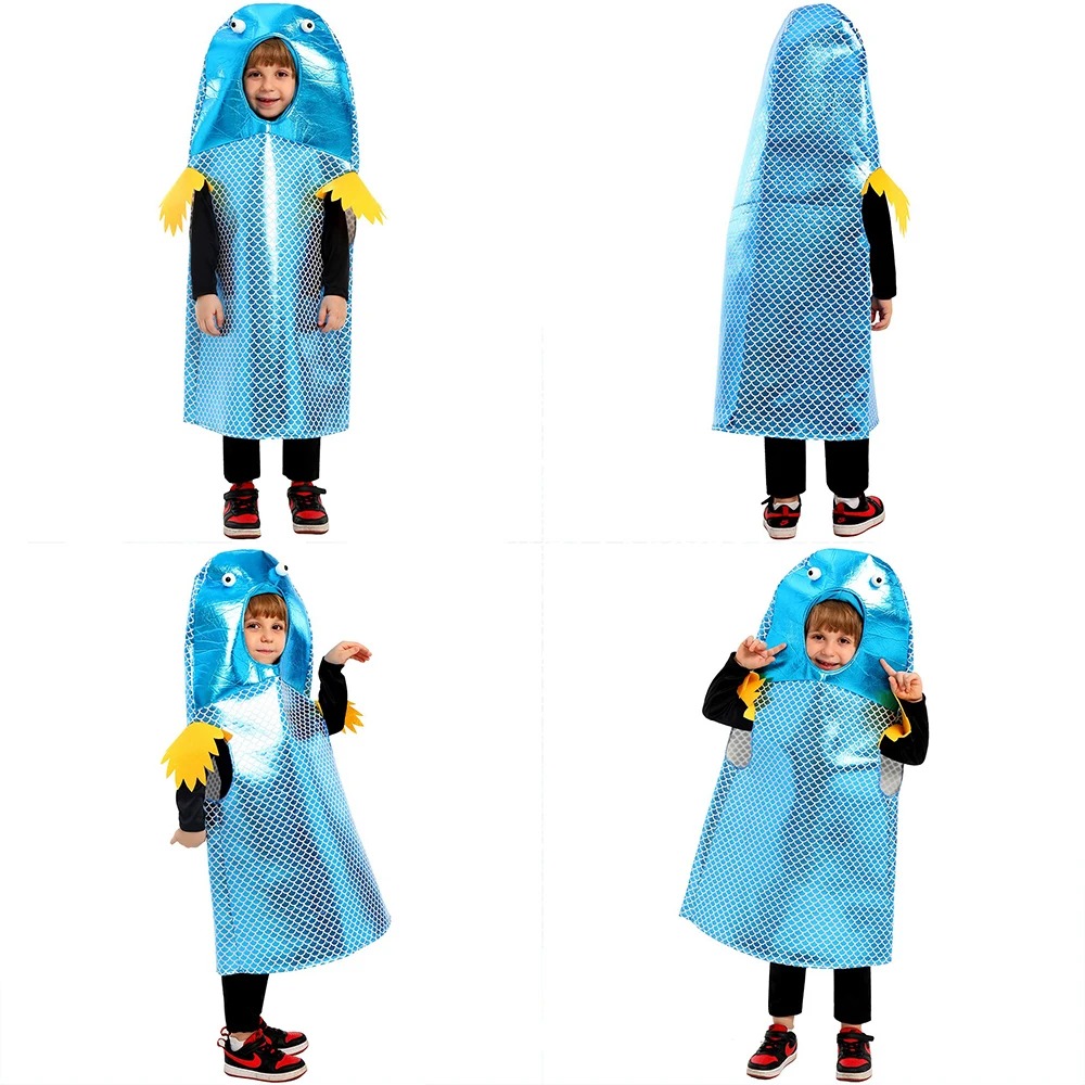 Shiny Blue Fish Costume Metall - Aquarium Fish Usa 评论和价格