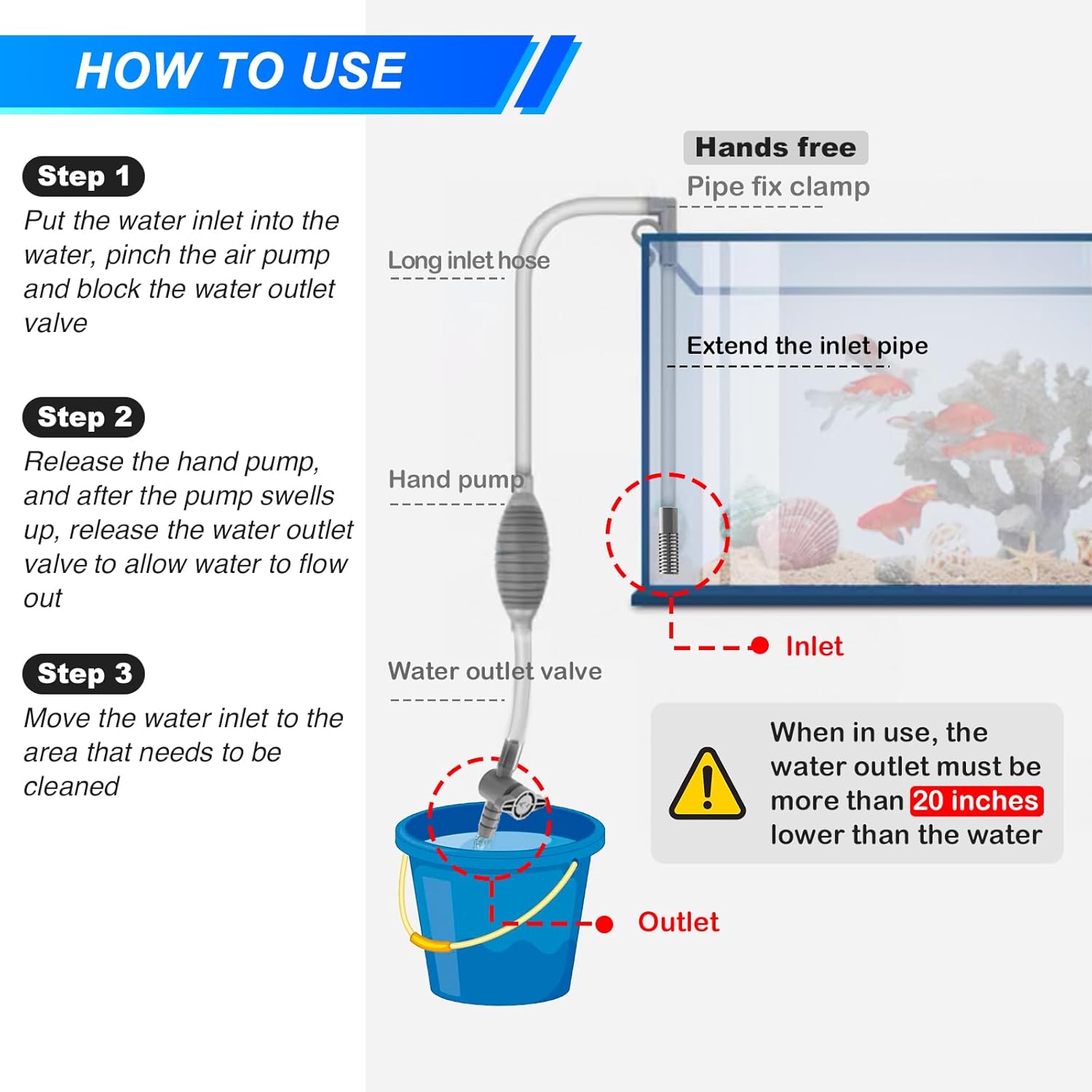 Large Fish Tank Aquarium Sipho - Gravel Vacuum Cleaner 评论和价格