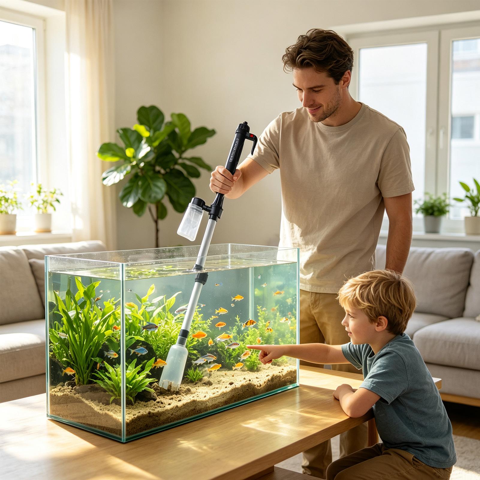 3 in 1 Aquarium Vacuum Gravel  - Gravel Vacuum Cleaner 评论和价格