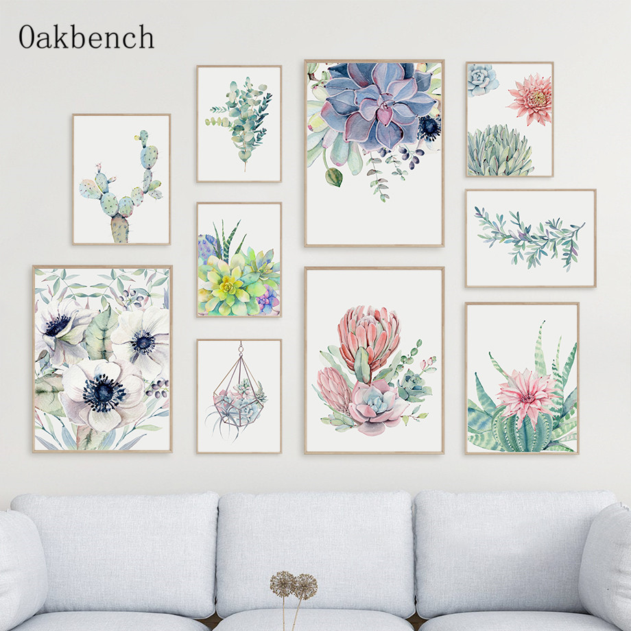 Succulent Plant Wall Art Poste - Live Plant Fertilizer 评论和价格