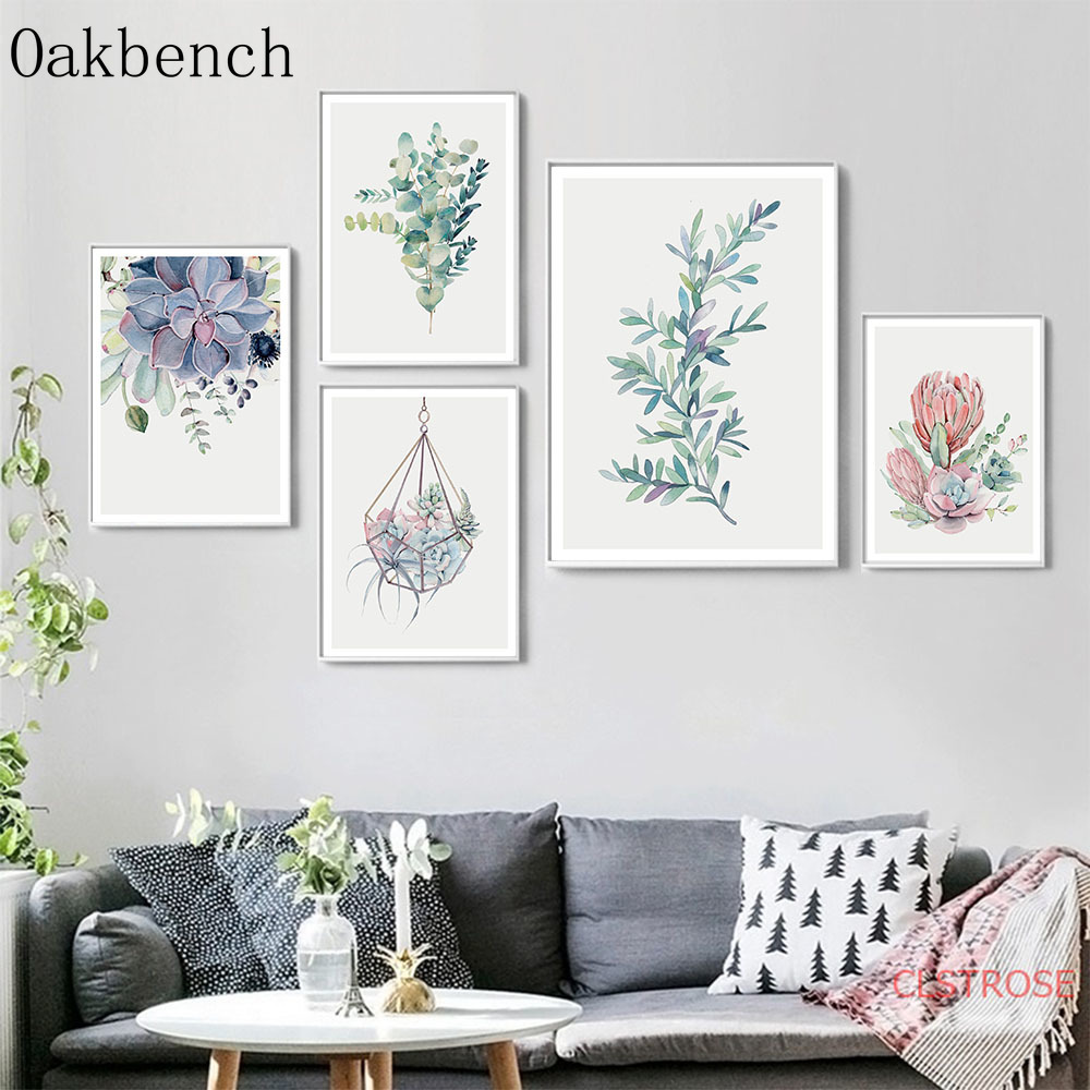 Succulent Plant Wall Art Poste - Live Plant Fertilizer 评论和价格