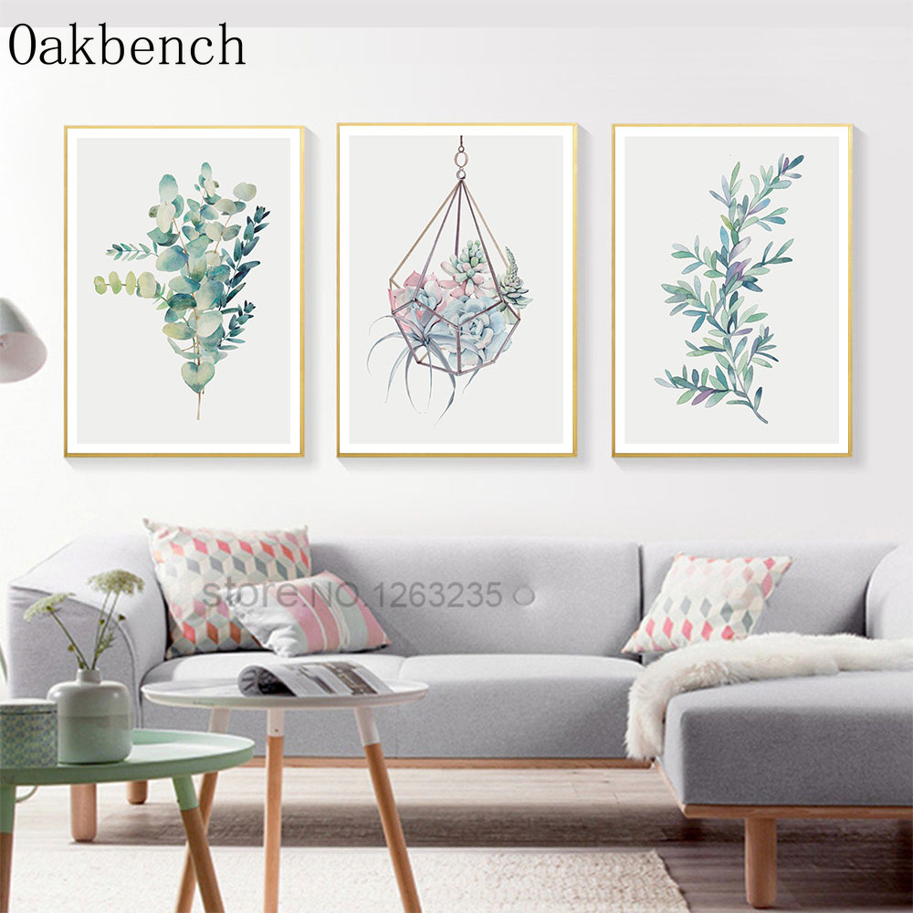 Succulent Plant Wall Art Poste - Live Plant Fertilizer 评论和价格