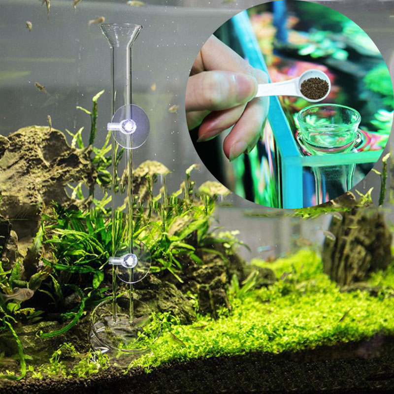 Glass Aquarium Feeder Tube Dis - Aquarium Fish Holiday Food 评论和价格