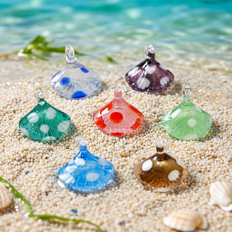 Colorful Mini Sea Shell Charm  - Aquarium Fish Items 评论和价格